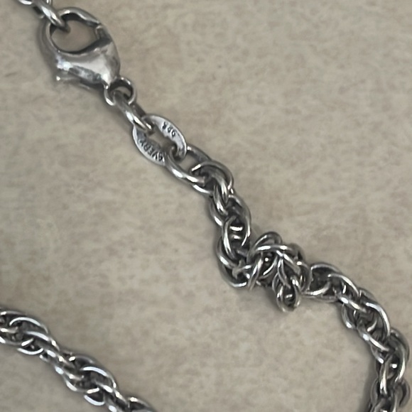 Retired James Avery “16 double loop silver rope chain - Picture 4 of 7